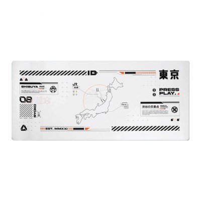 Press Play Shibuya Deskmat - White